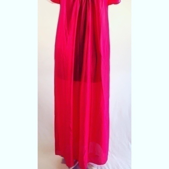 Vintage Miss Diva Hot Pink Maxi Nightgown - Picture 7 of 9
